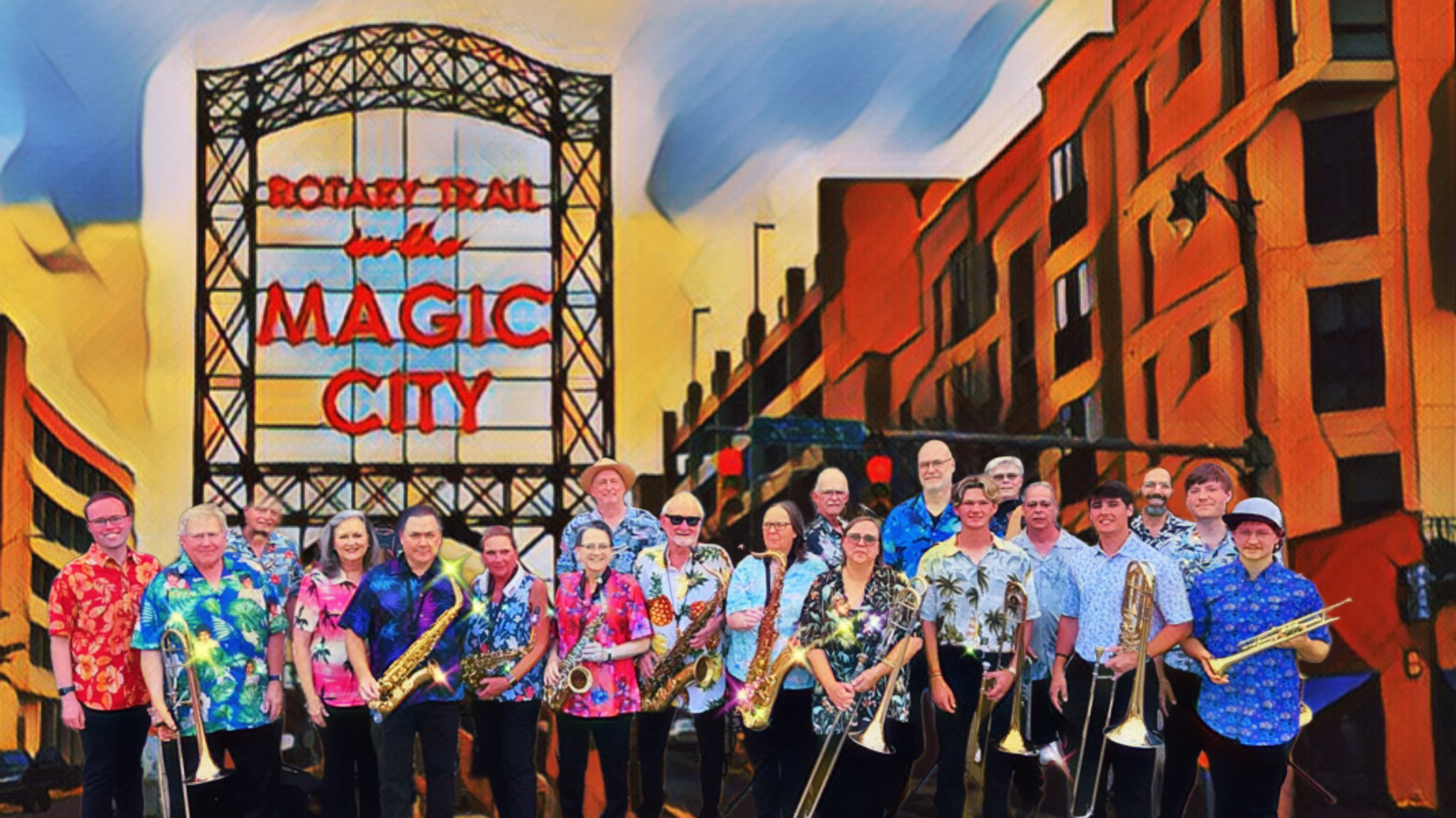 A classic big band on stage